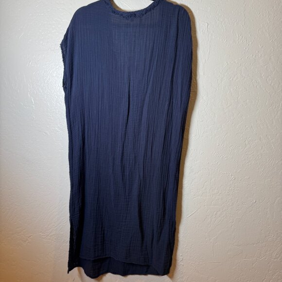 Michael Stars Navy Gauze Deep V-Neck Midi Dress – Women’s S - Picture 7 of 7